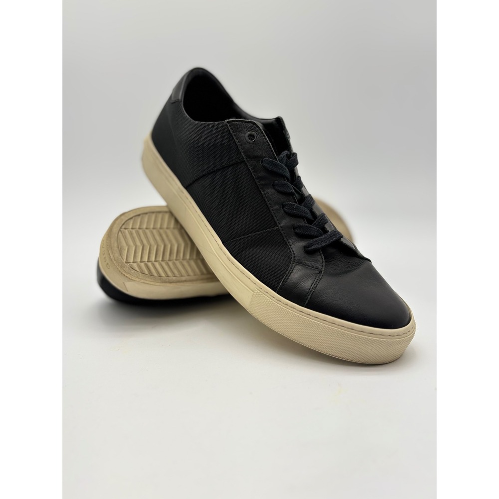 Greats Royale Knit Black Leather Low Top Sneakers Mens 13 Made in Italy